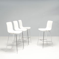 Jasper Morrison para Vitra Taburete de bar mediano HAL RE blanco