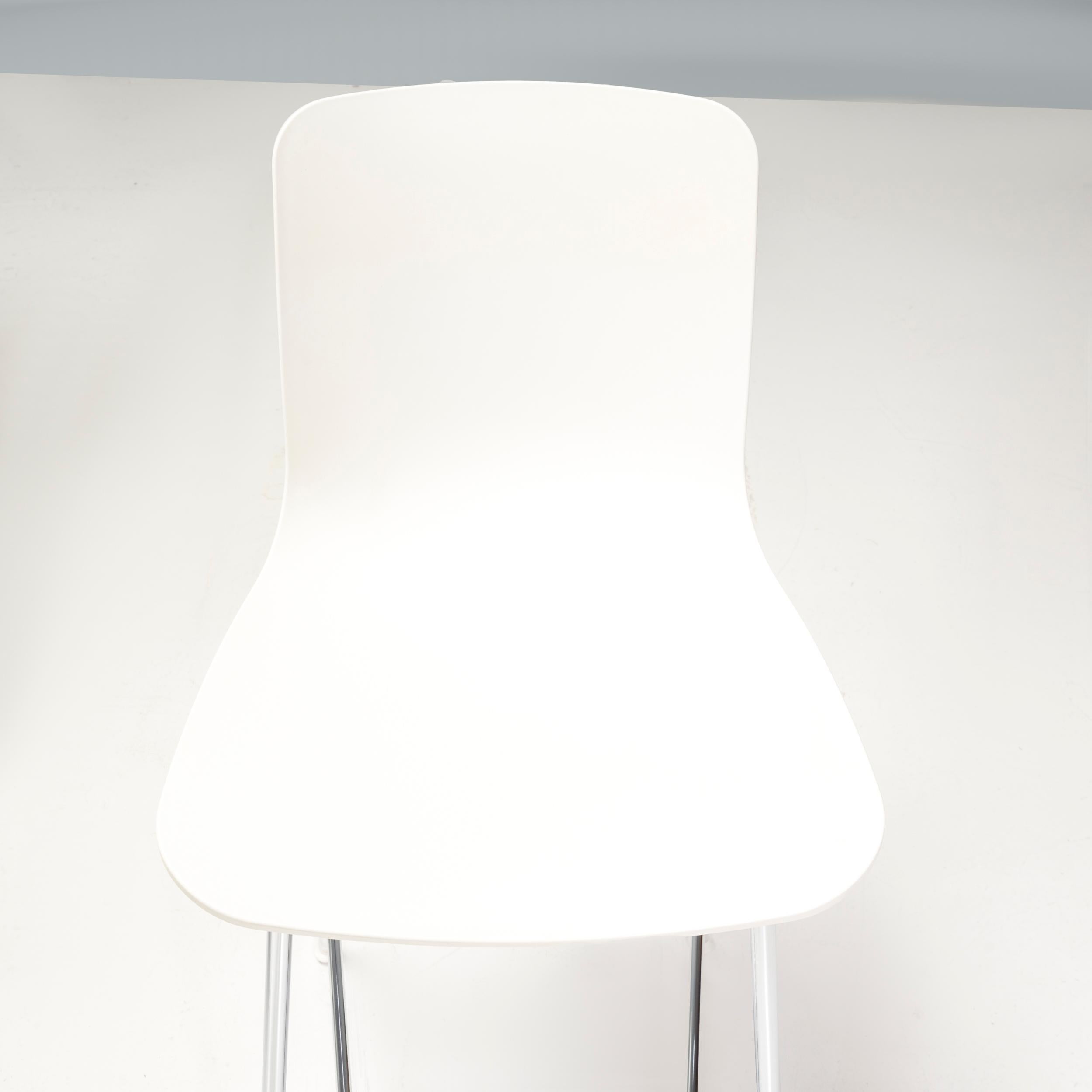 XXIe siècle et contemporain Tabouret de bar moyen HAL RE blanc Jasper Morrison pour Vitra White en vente