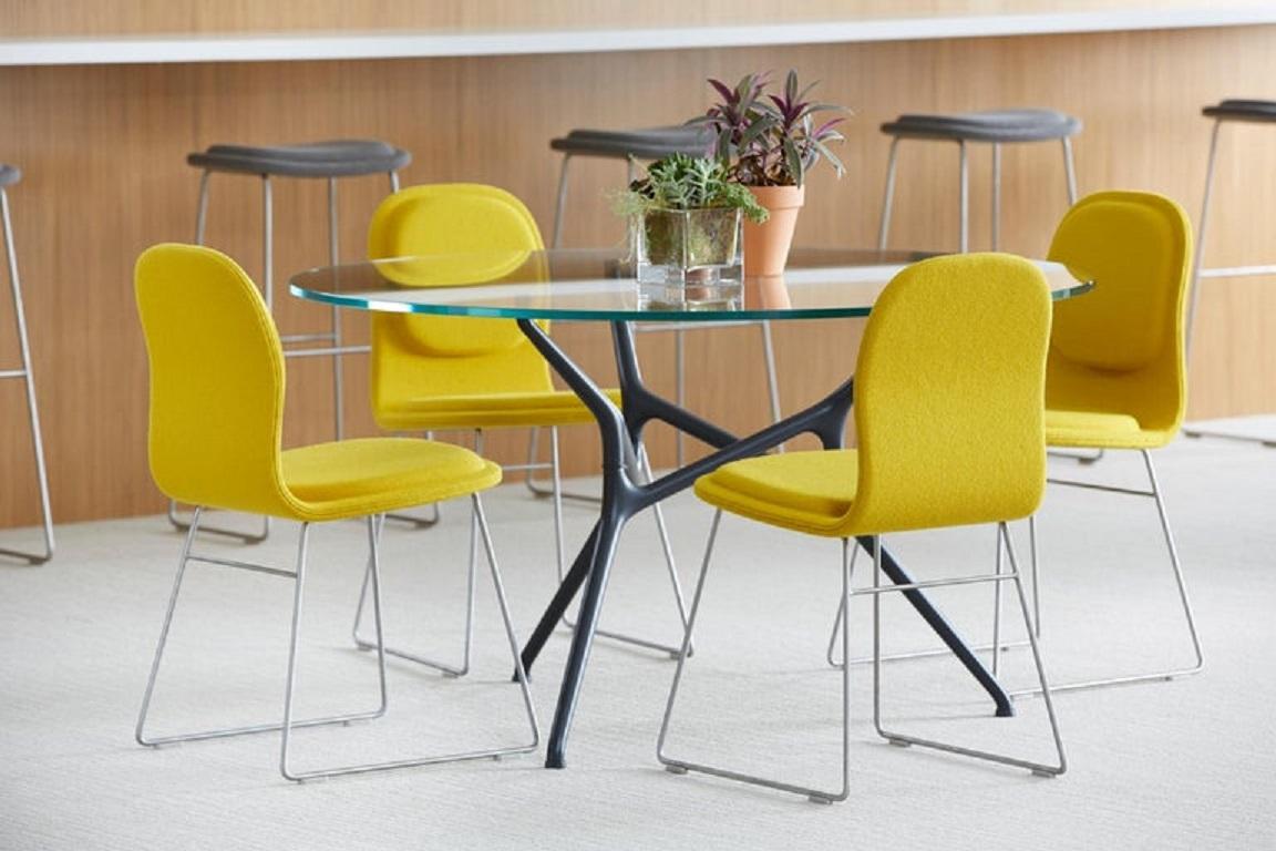 Modern Jasper Morrison Hi Pad Chair in Blue Hallingdal Fabric for Cappellini For Sale