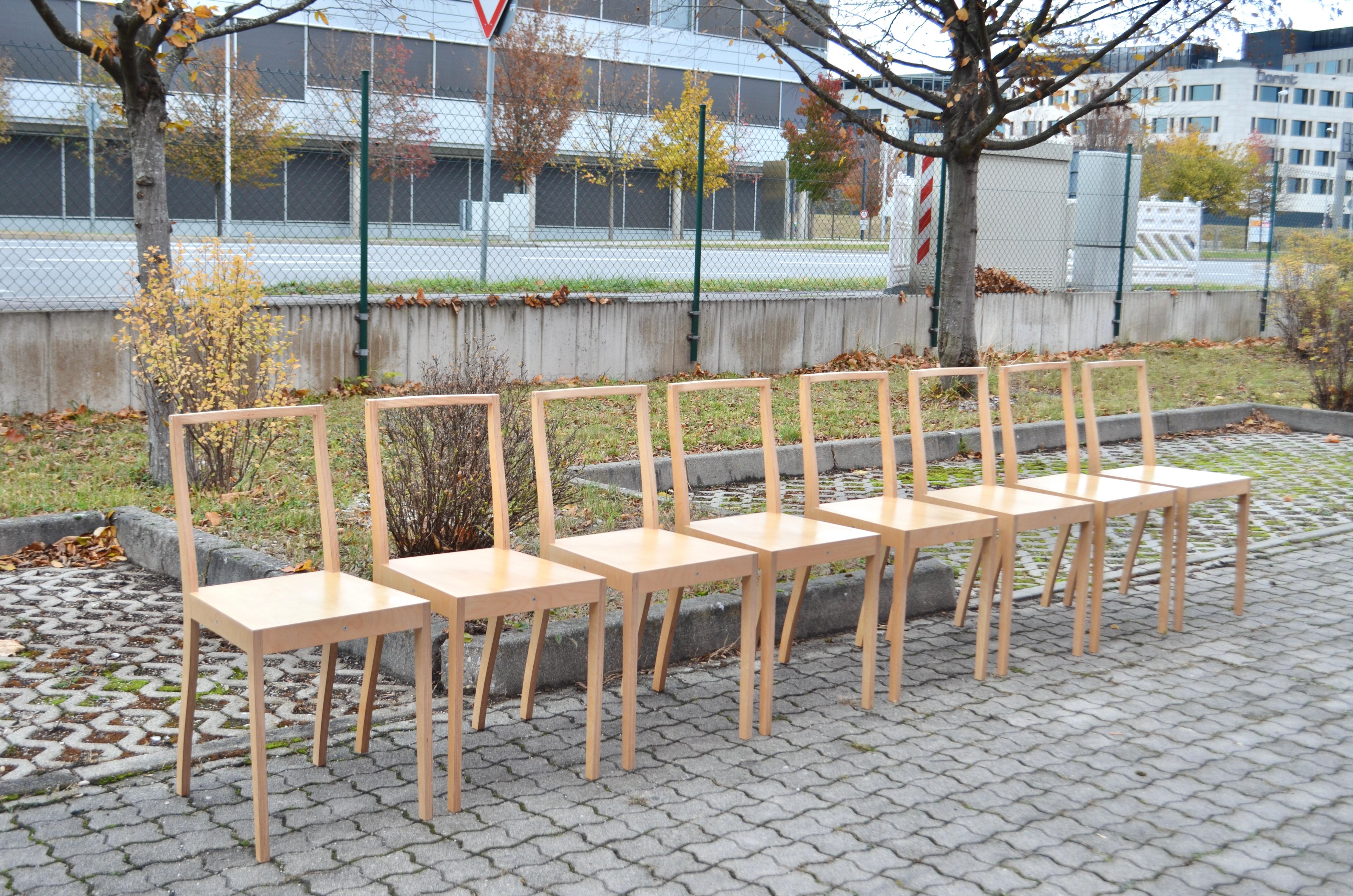 Jasper Morrison Sperrstuhl Sperrholz für Vitra Sperrholz-Set von 8 Stühlen (Minimalistisch) im Angebot