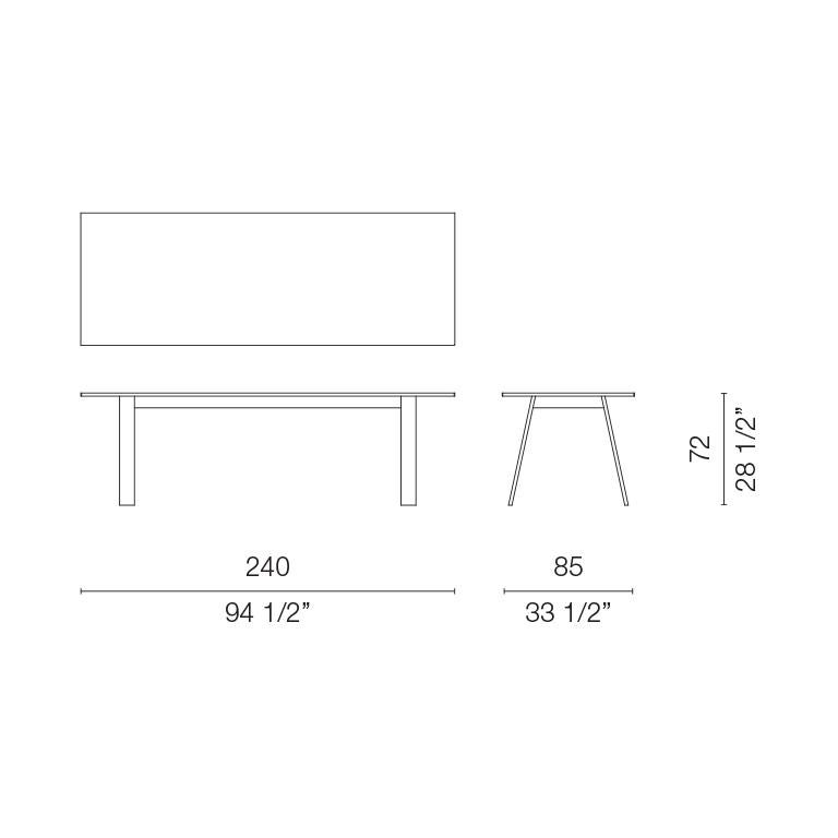 Jasper Morrison Rectangular Bac Table aus massivem Eschenholz für Cappellini im Zustand „Neu“ im Angebot in New York, NY
