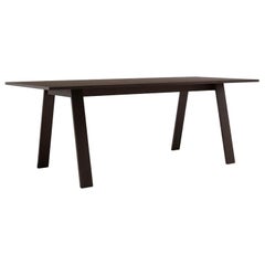 Table rectangulaire Bac de Jasper Morrison en frêne teinté wengé pour Cappellini