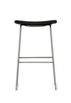 Jasper Morrison Petit tabouret Morrison en frêne teinté noir pour Cappellini
