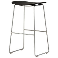 Petit tabouret Morrison en frêne teinté noir de Jasper Morrison pour Cappellini