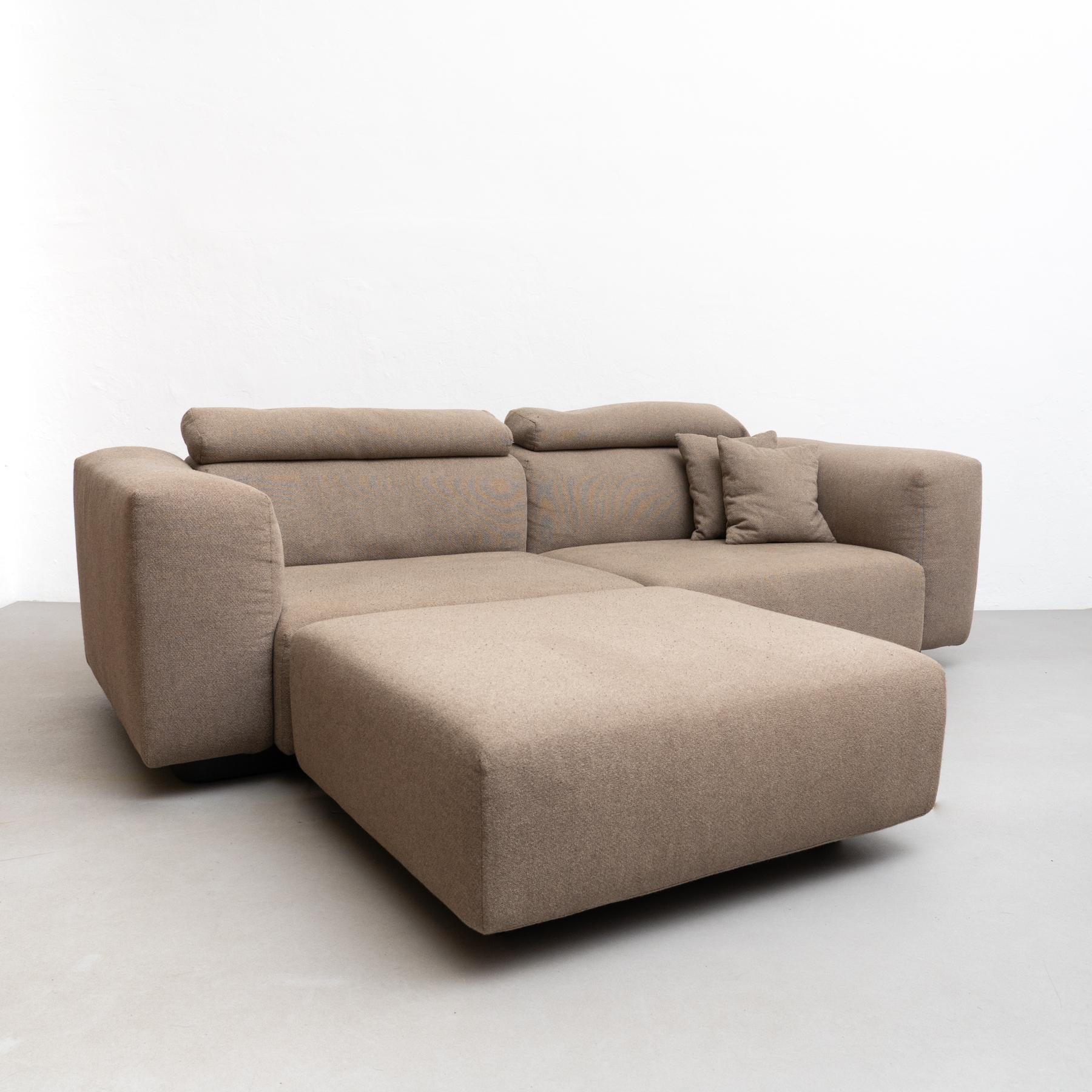 Jaspis Morrison-Sofa und Otomman Weiches Modulares Sofa von Vitra (Moderne der Mitte des Jahrhunderts) im Angebot
