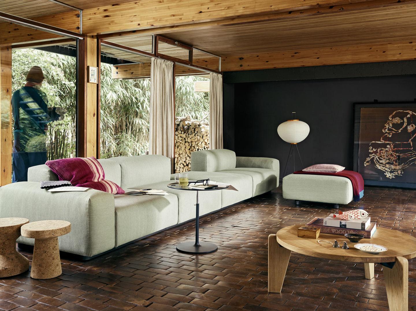 Jasper Morrison Soft Modular Sofa, Three-Seater with Ottoman by Vitra 7
