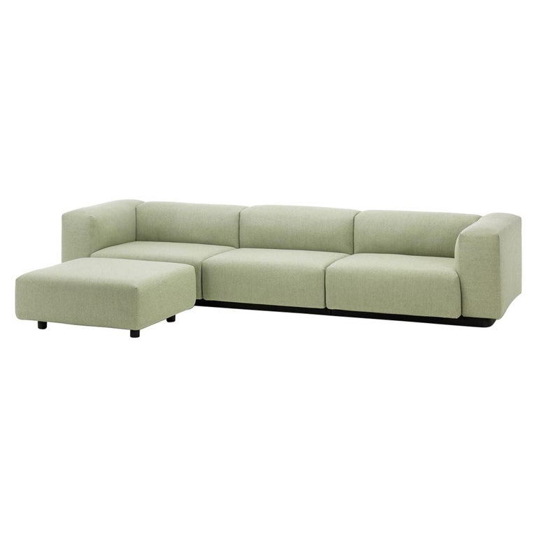 Jasper Morrison Soft Modular Sofa, Three-Seater with Ottoman by Vitra ...