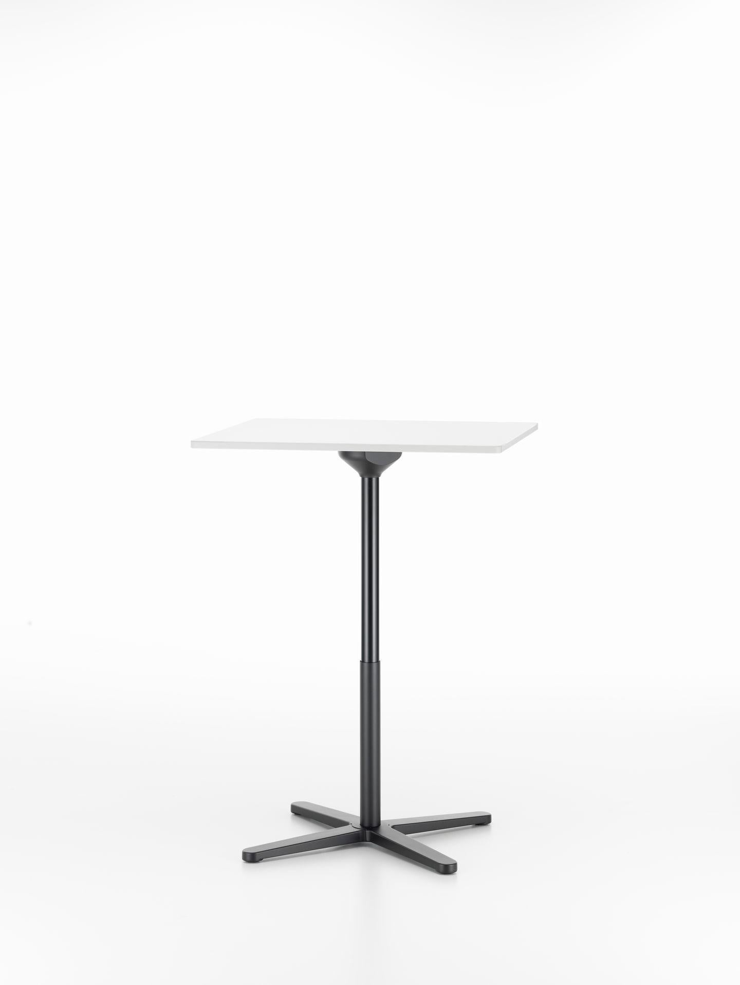 Fold table designed by Jasper Morrison in 2015.
Manufactured by Vitra, Switzerland.

Thanks to a sophisticated mechanism, the Super Fold Table by Jasper Morrison folds up completely with a single movement of the hand. The legs of the four-star