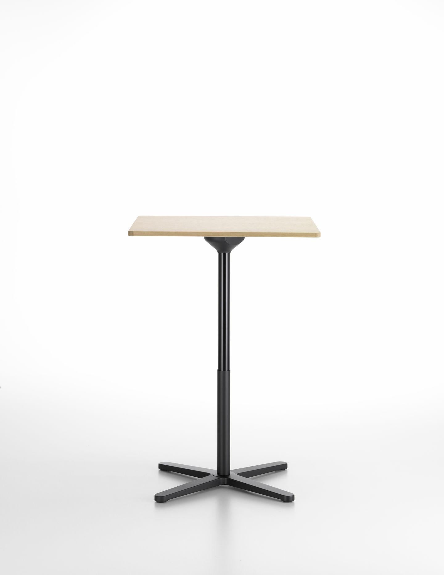 Fold table designed by Jasper Morrison in 2015.
Manufactured by Vitra, Switzerland.

Thanks to a sophisticated mechanism, the Super Fold Table by Jasper Morrison folds up completely with a single movement of the hand. The legs of the four-star