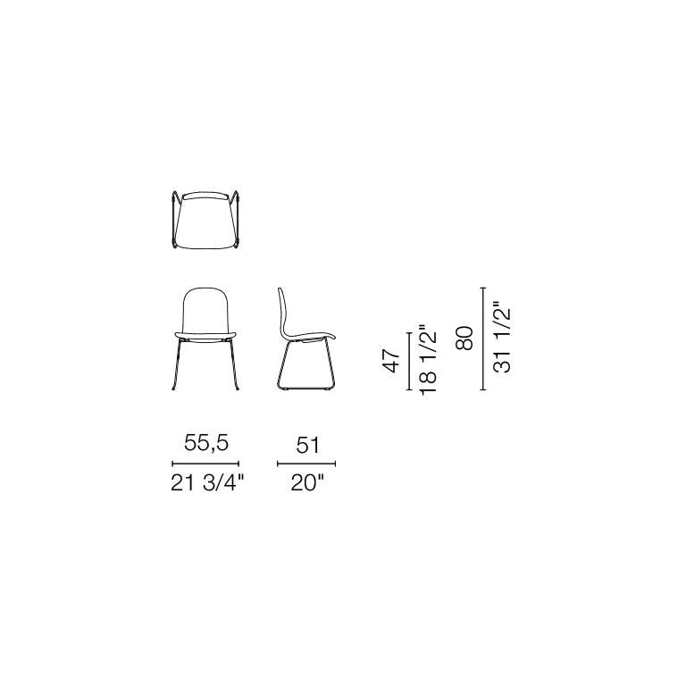 Jasper Morrison Tate-Stuhl mit Stoff- oder Lederpolsterung für Cappellini (21. Jahrhundert und zeitgenössisch) im Angebot