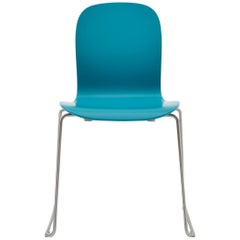 Jasper Morrison Tate Chair in Petrol Blue Matte Lacquer for Cappellini