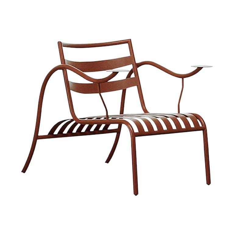 For Sale: Brown (404_terracotta) Jasper Morrison Thinking Man's Chair in Varnished Metal for Cappellini