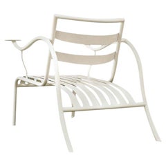 Chaise d'extérieur d'homme réfléchi en Gypsum blanc de Jasper Morrison pour Cappellini