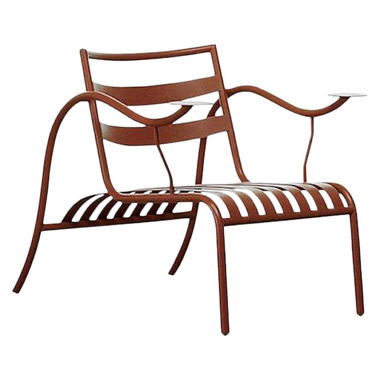 Jasper Morrison Thinking Man's Outdoor Chair in Terracotta for Cappellini For Sale