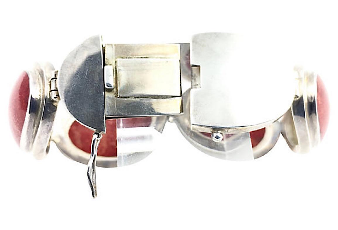 Jasper Sterling Silver Bracelet and Earrings Set 1