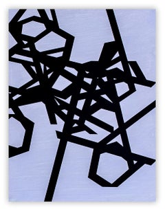 Senza titolo 2023 (nero-viola) (Pittura astratta)