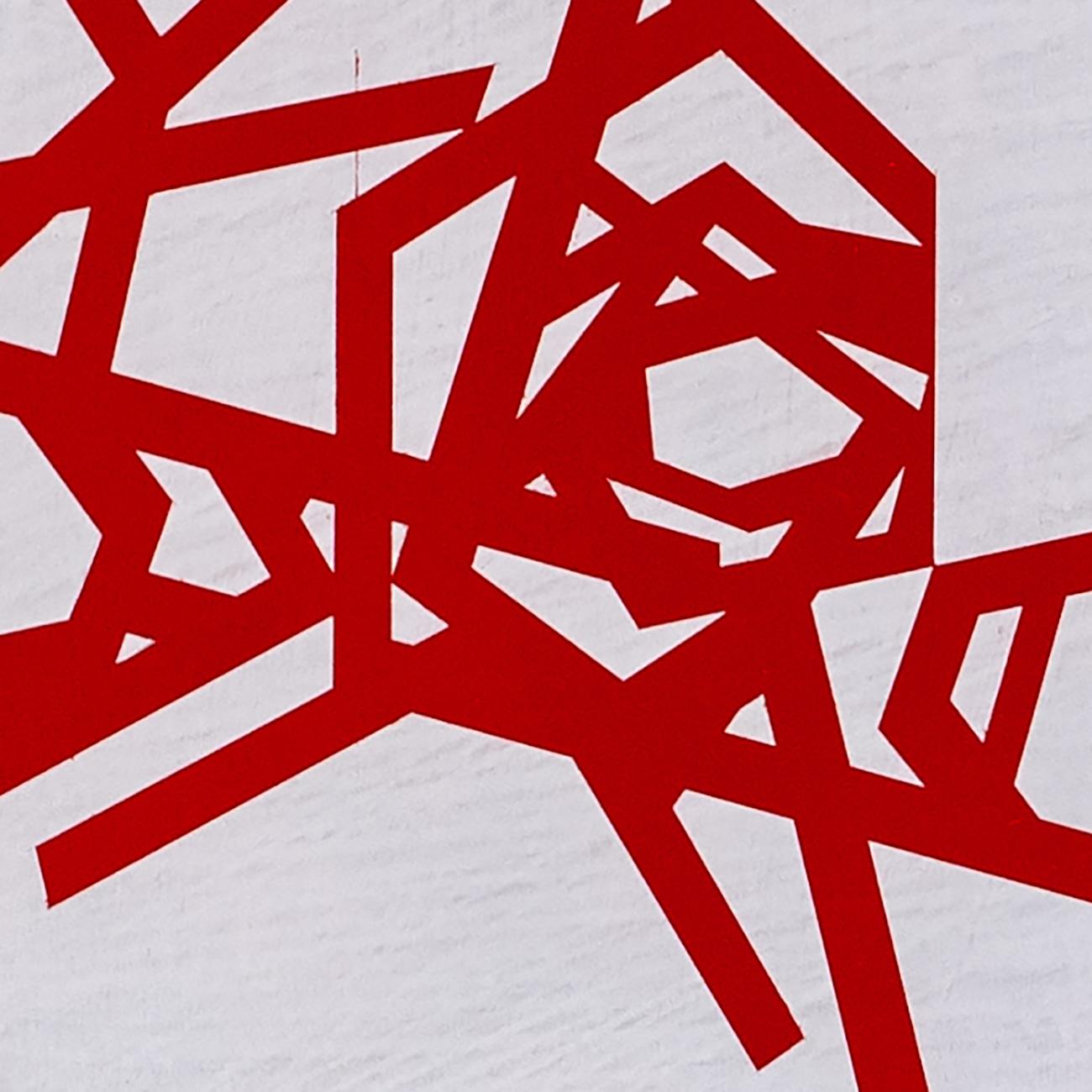 Untitled 2023 (red-white) (Abstract painting) For Sale 1