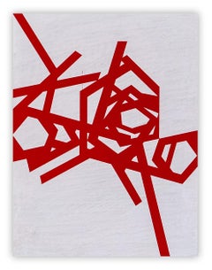 Untitled 2023 (red-white) (Abstract painting)