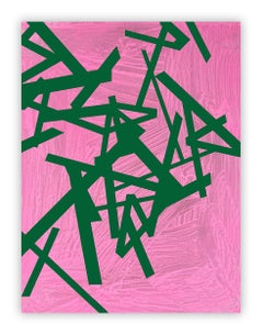 Untitled 2024 (green-pink) (Abstract painting)