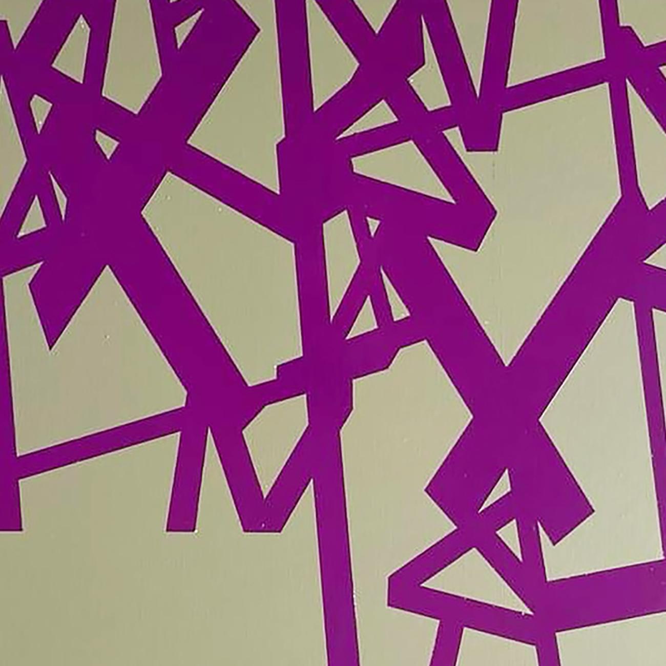 Untitled 2024 (purple-beige) (Abstract painting) For Sale 1