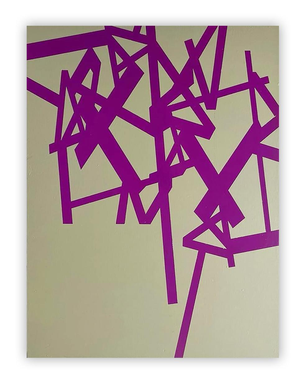 Untitled 2024 (purple-beige) (Abstract painting)
