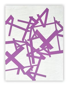 Untitled 2024 (purple-white) (Abstract painting)