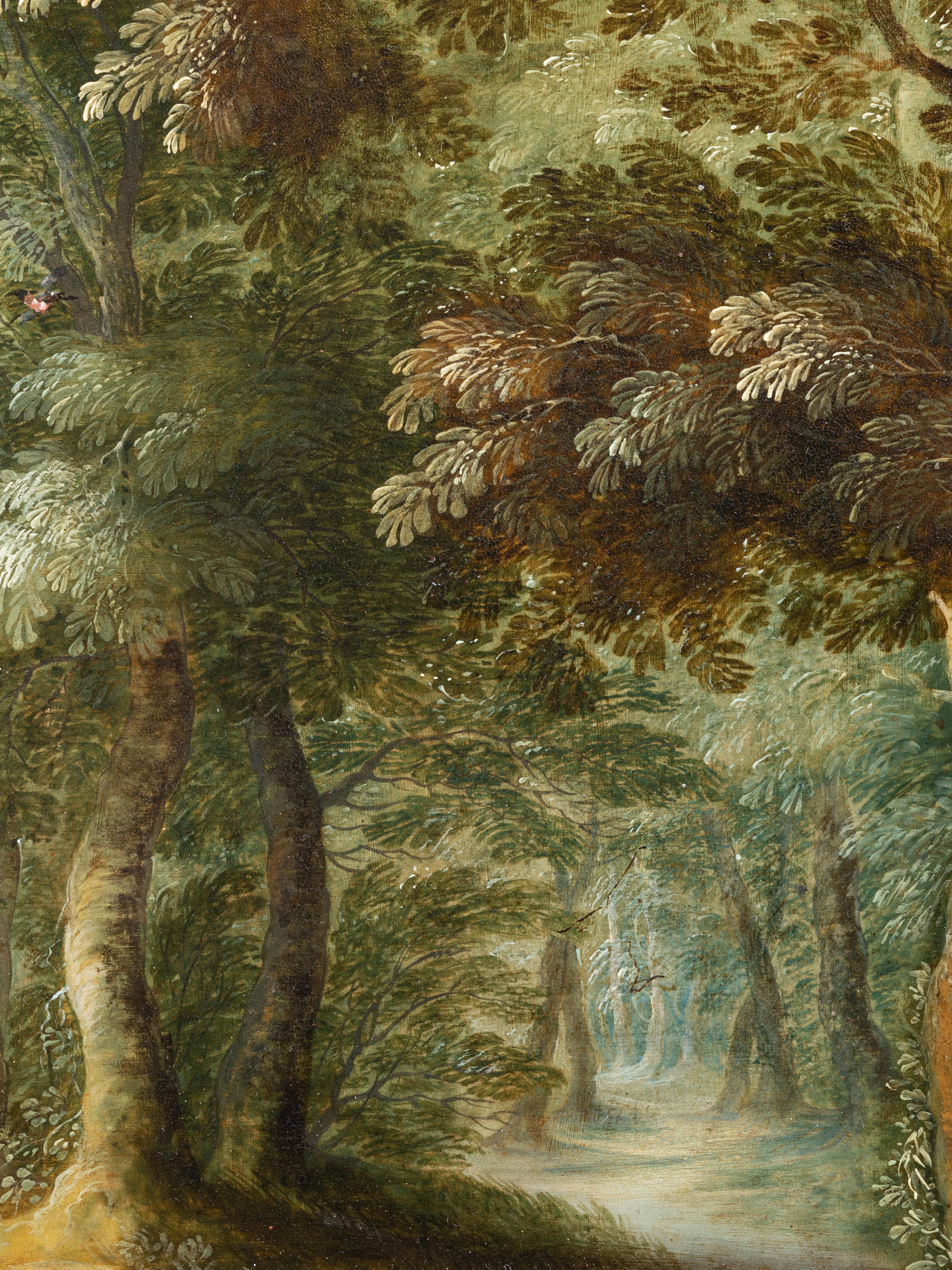 17. Jahrhundert. Flämisch – Landschaft mit Flug nach Ägypten – Antwerpen um 1630 (Schwarz), Landscape Painting, von Jasper Van der Lanen