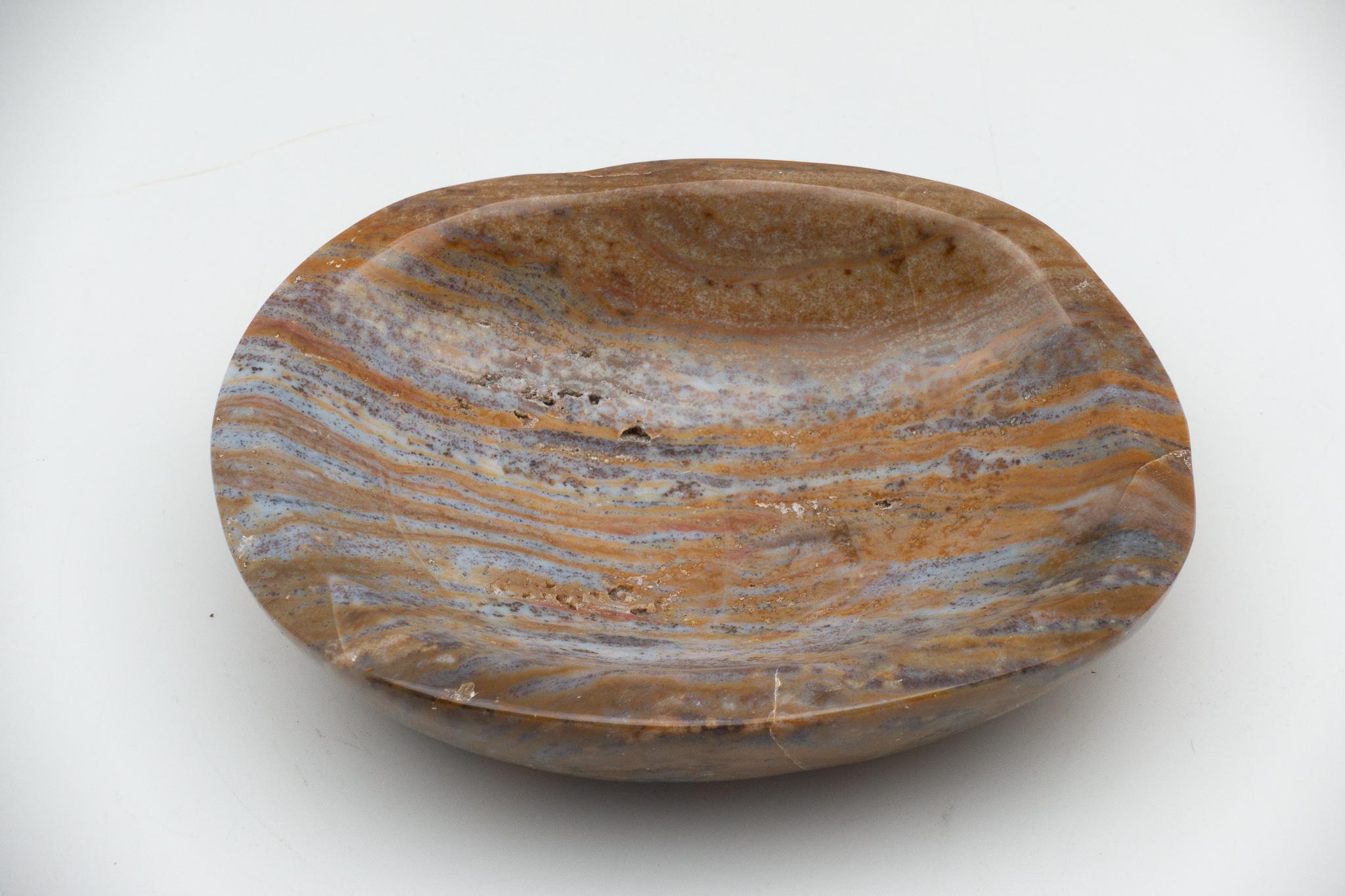 Other Jasper Vide Poche Bowl, Hand Carved in Madagascar