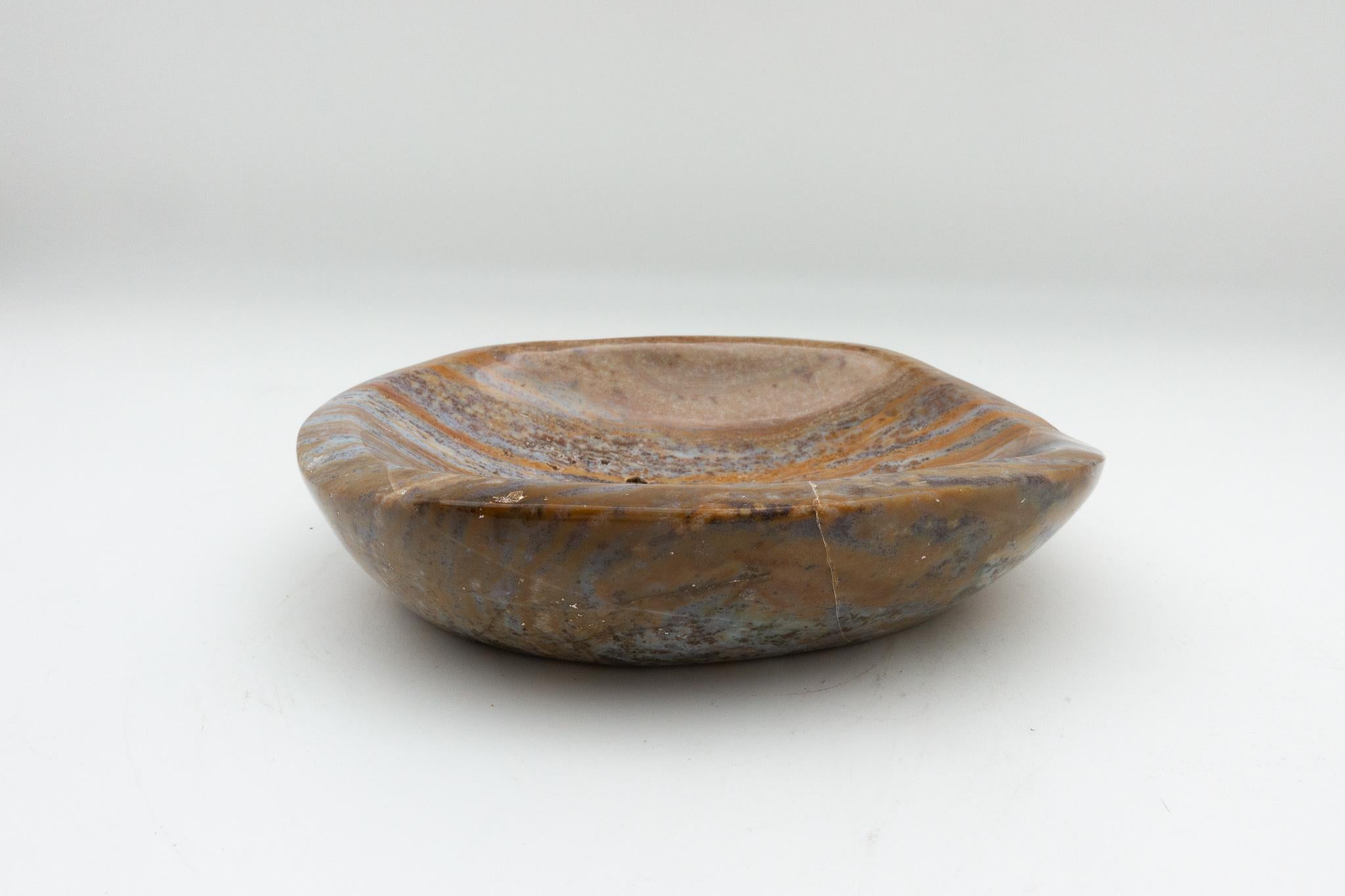 Jasper Vide Poche Bowl, Hand Carved in Madagascar In Good Condition In New York, NY