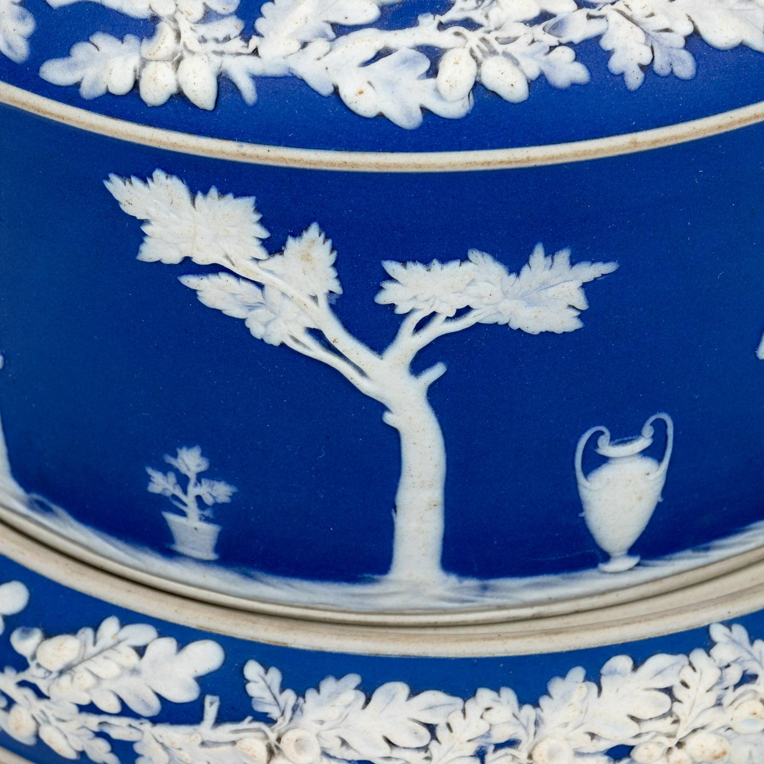 Victorian Jasperware Covered Cheese Dome For Sale