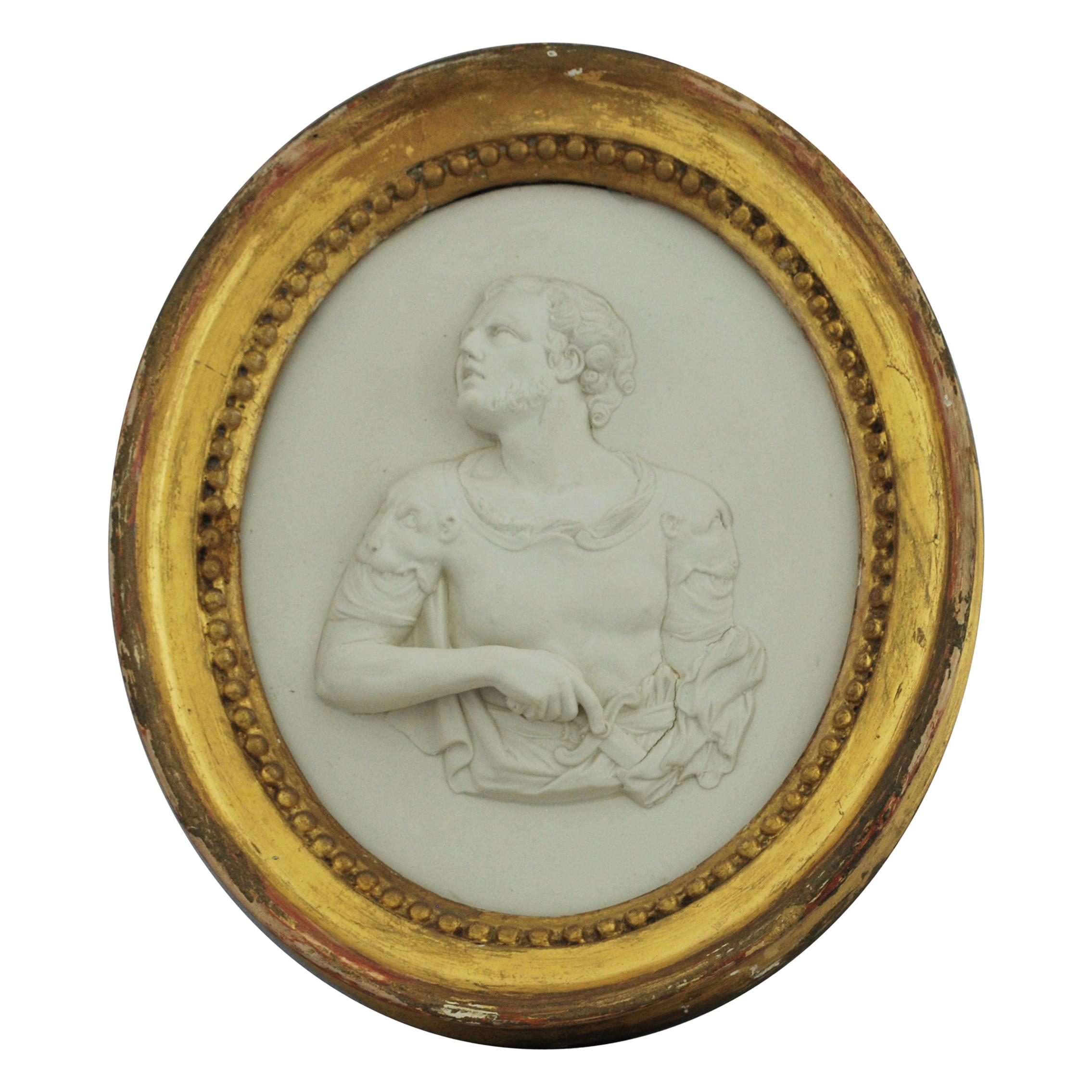Médaillon de portrait en jasperware, Marc-Antoine, Wedgwood, vers 1778