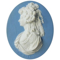 Jasperware Portrait Medallion, Princess de Lamballe, Wedgwood, circa 1790