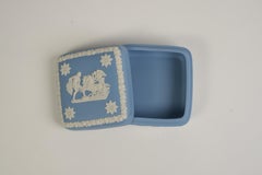 Jasperware Wedgwood Blue & White Trinket Box