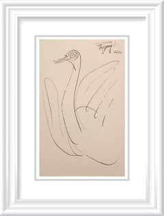 Senza titolo, Inchiostro su carta Colori in bianco e nero dell'artista Modern "In magazzino"