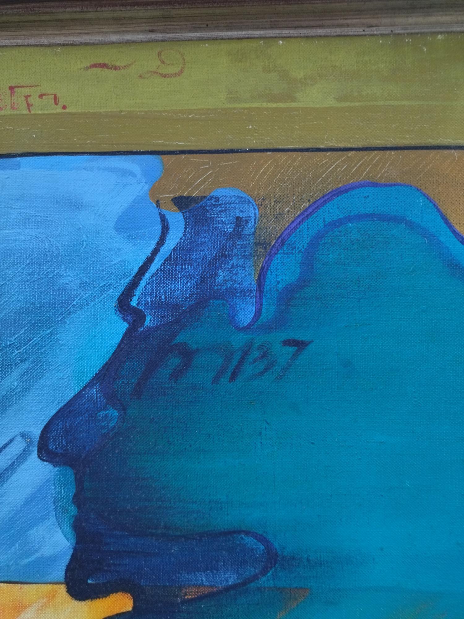 
 Ajedrez pintura acrílica original surrealista sobre lienzo
GENOVART  LLOPIS, Jaume (Barcelona, 1941-1994).  
Pintor autodidacta, se dio a conocer en 1972. Nieto de tipógrafo e hijo de librero, creció en un mundo de pasión por el arte gráfico, la
