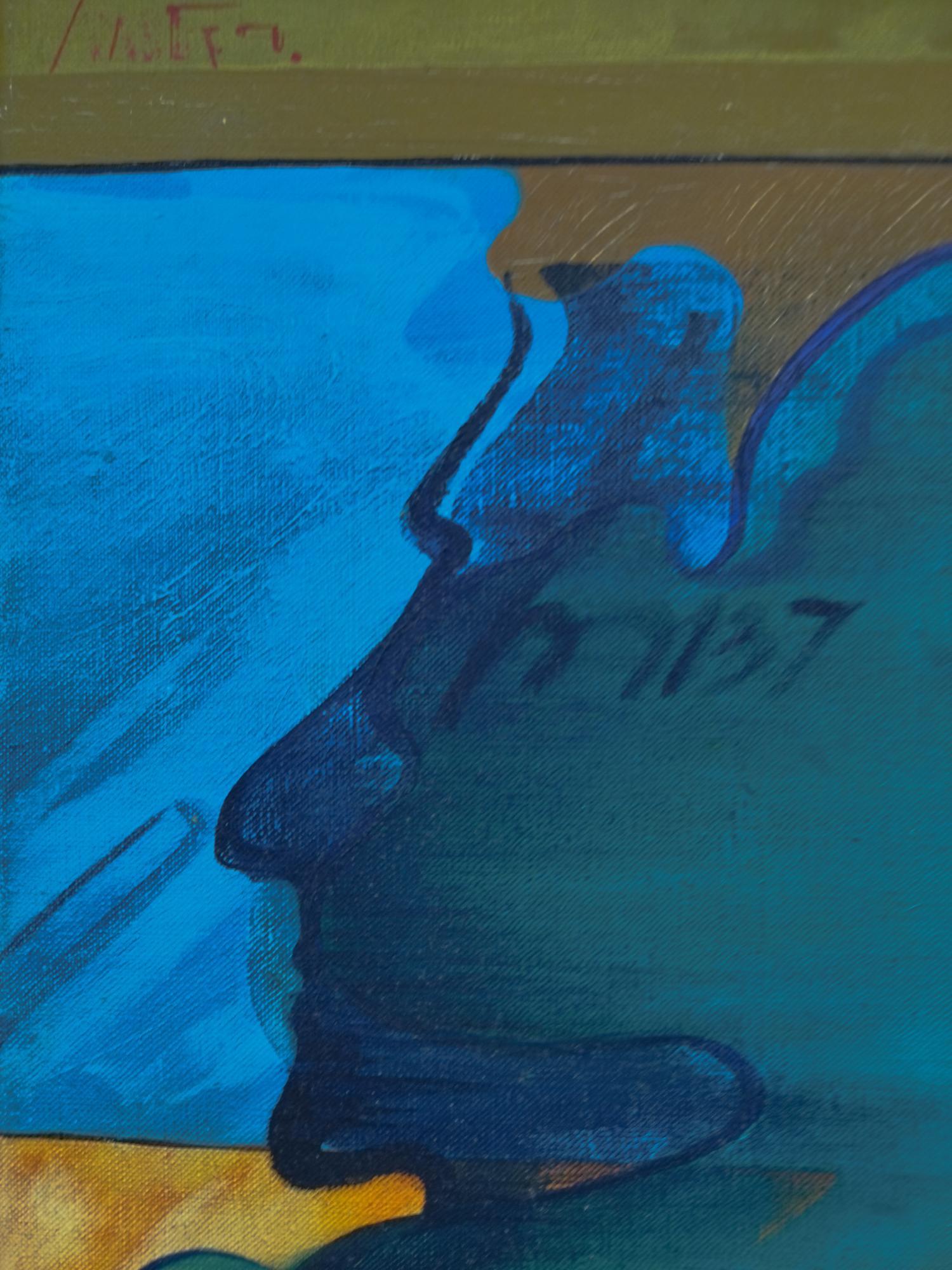 Genovart 8 Ajedrez pintura acrílica original surrealista sobre lienzo 2