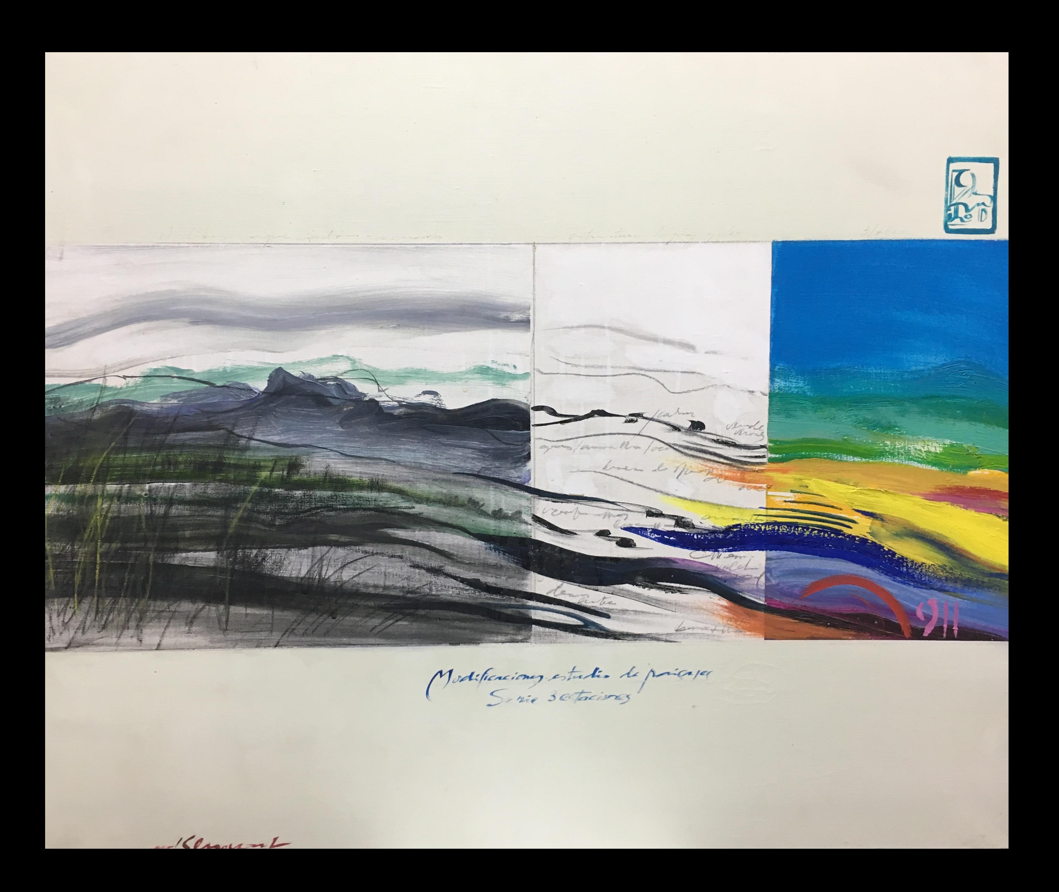Jaume Genovart Abstract Painting - GENOVART  Rainbow   original abstract acrylic painting