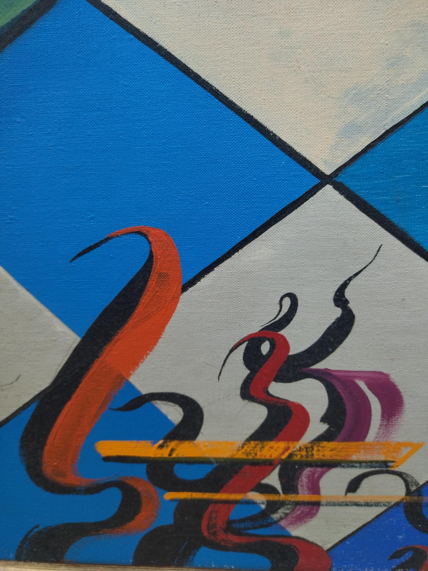  Genovart   Chess original surrealist canvas acrylic painting For Sale 6