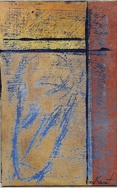 Genovart   Vertical  Blue Red Golden Yellow original abstract