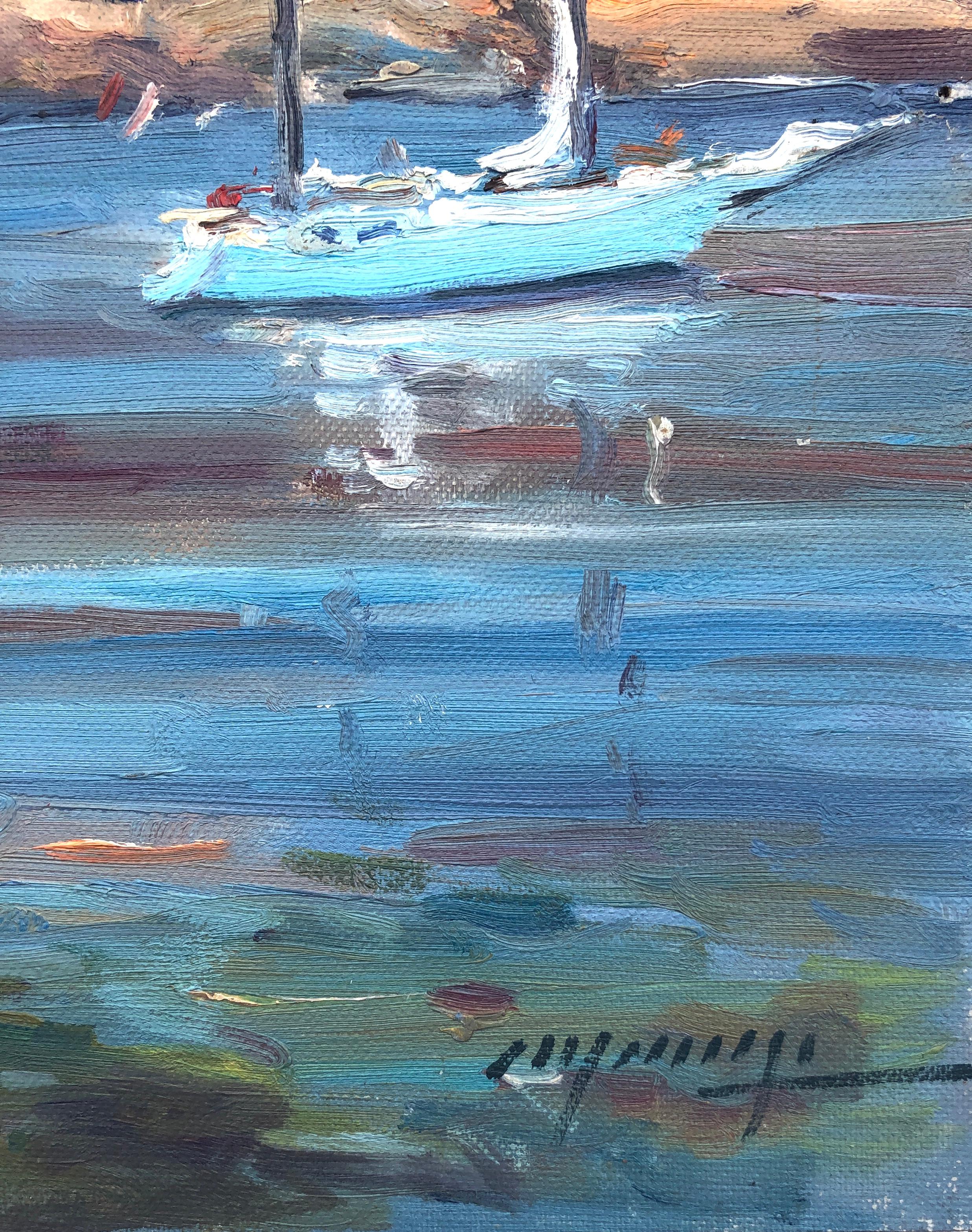 Espagne peinture à l'huile impresioniste paysage marin espagnol méditerranée - Painting de Jaume Marine