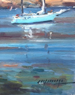 Spain impresionist oil painting spanish seascape mediterranean