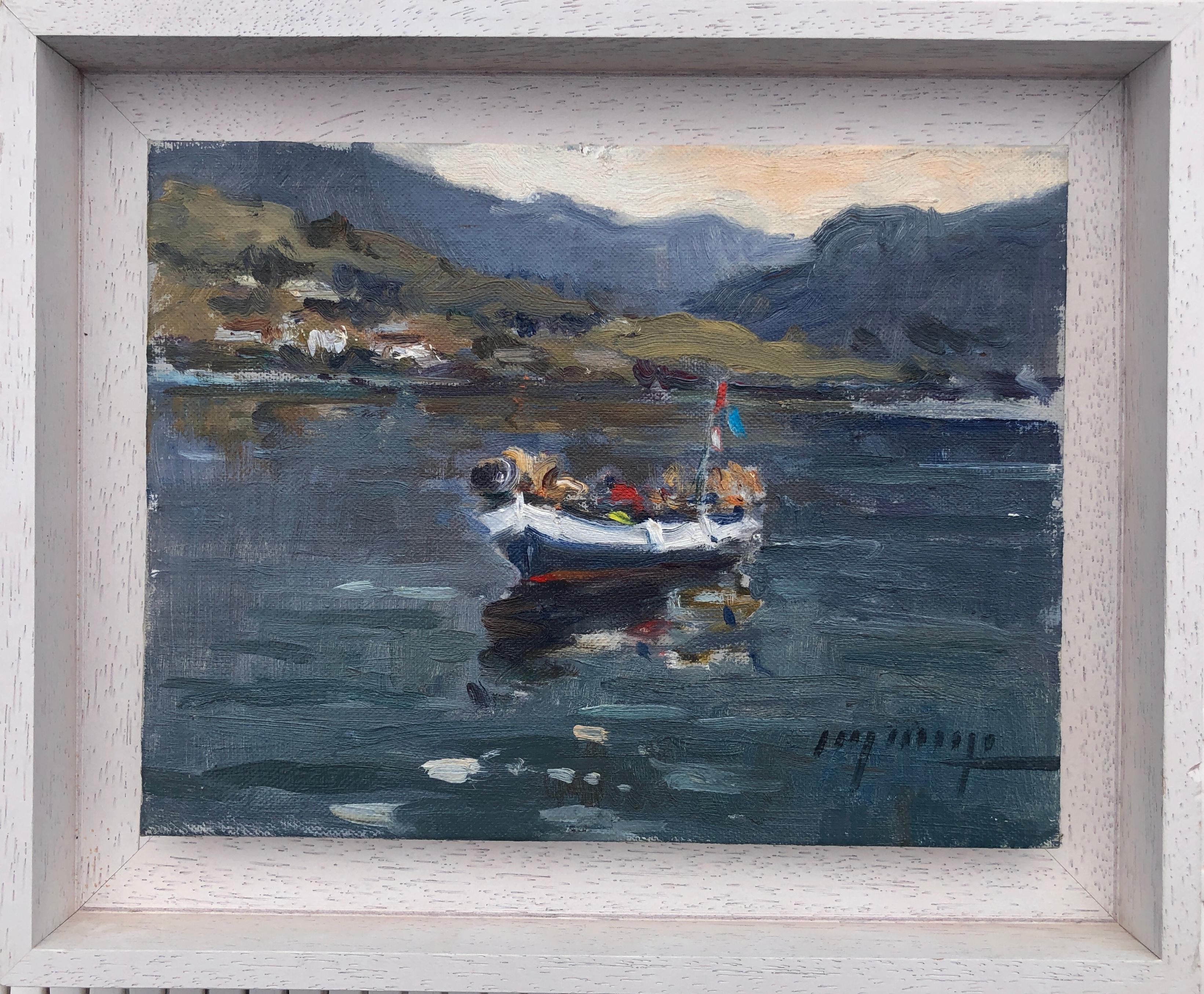 Espagne peinture à l'huile impresioniste paysage marin espagnol méditerranée - Painting de Jaume Marine