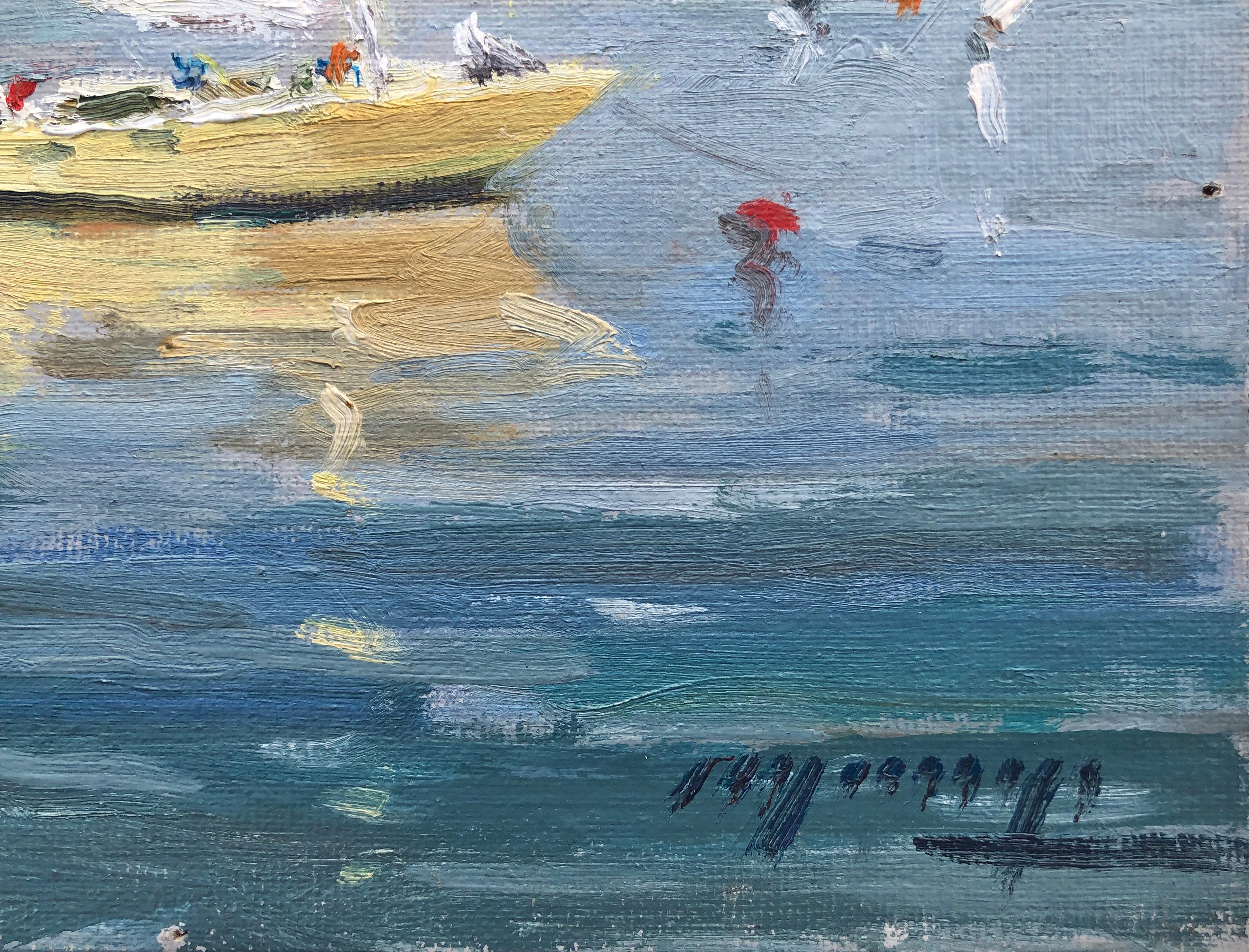 Espagne peinture à l'huile impresioniste paysage marin espagnol méditerranée - Painting de Jaume Marine