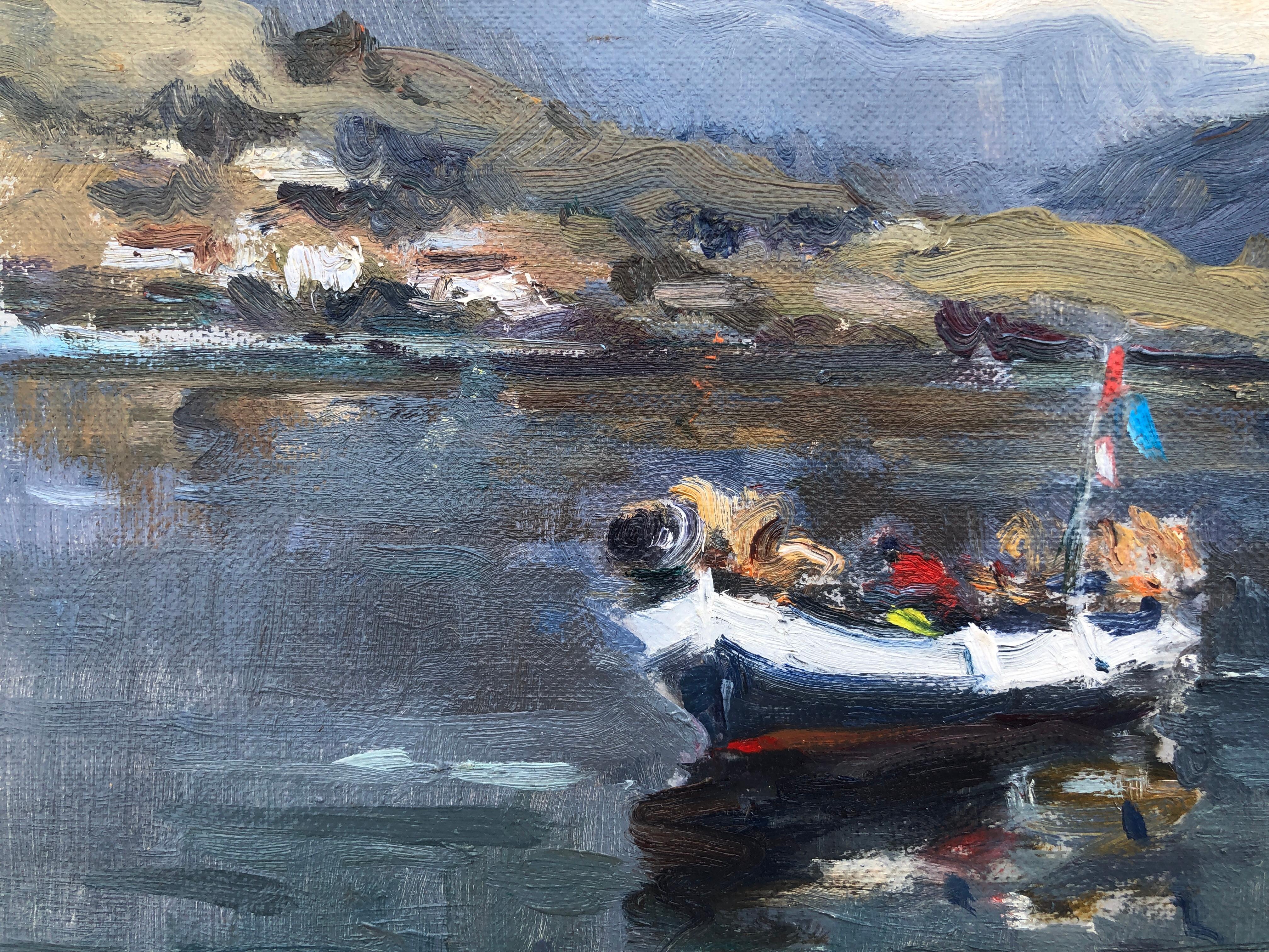 Espagne peinture à l'huile impresioniste paysage marin espagnol méditerranée en vente 1