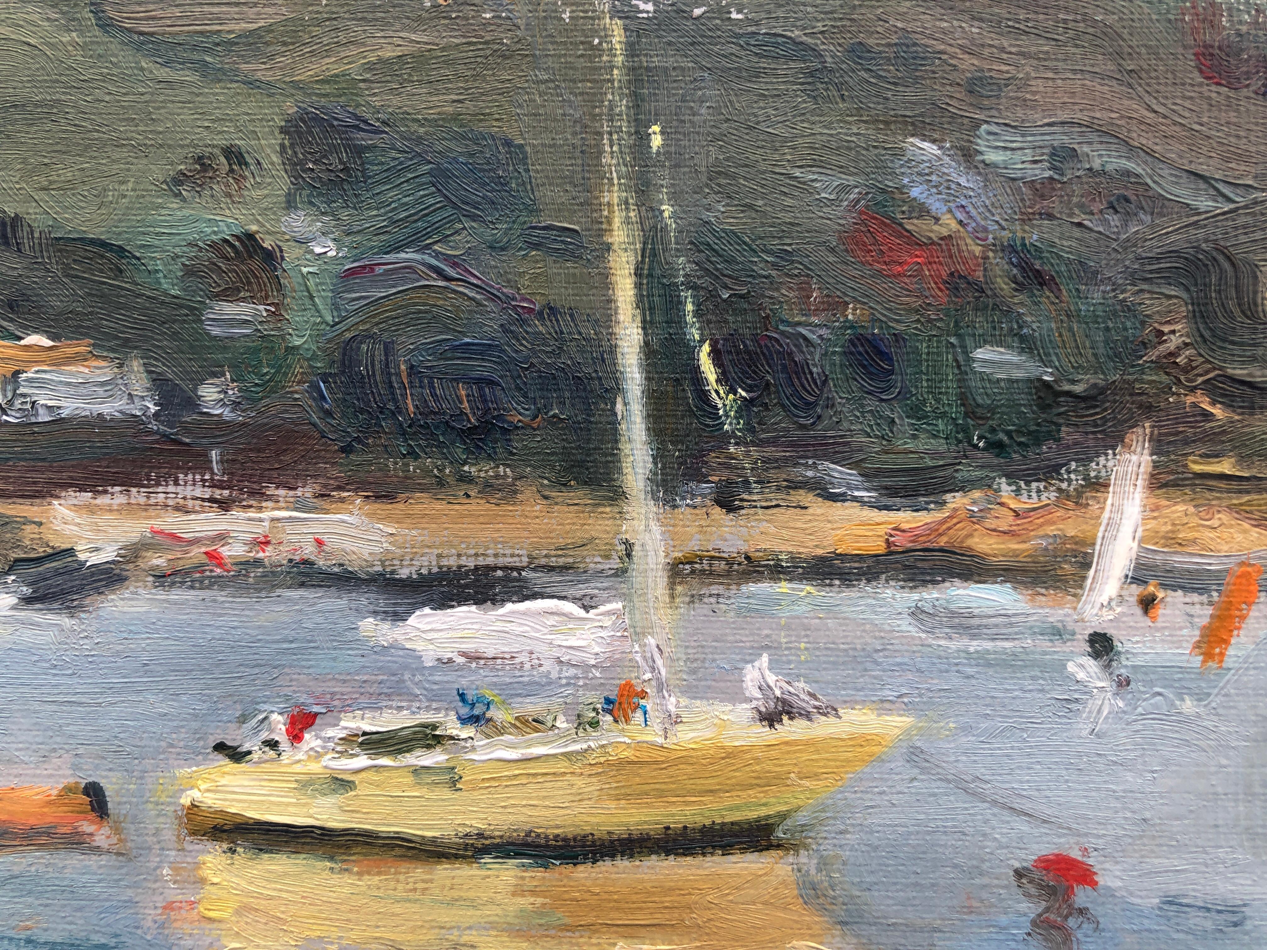 Espagne peinture à l'huile impresioniste paysage marin espagnol méditerranée en vente 1