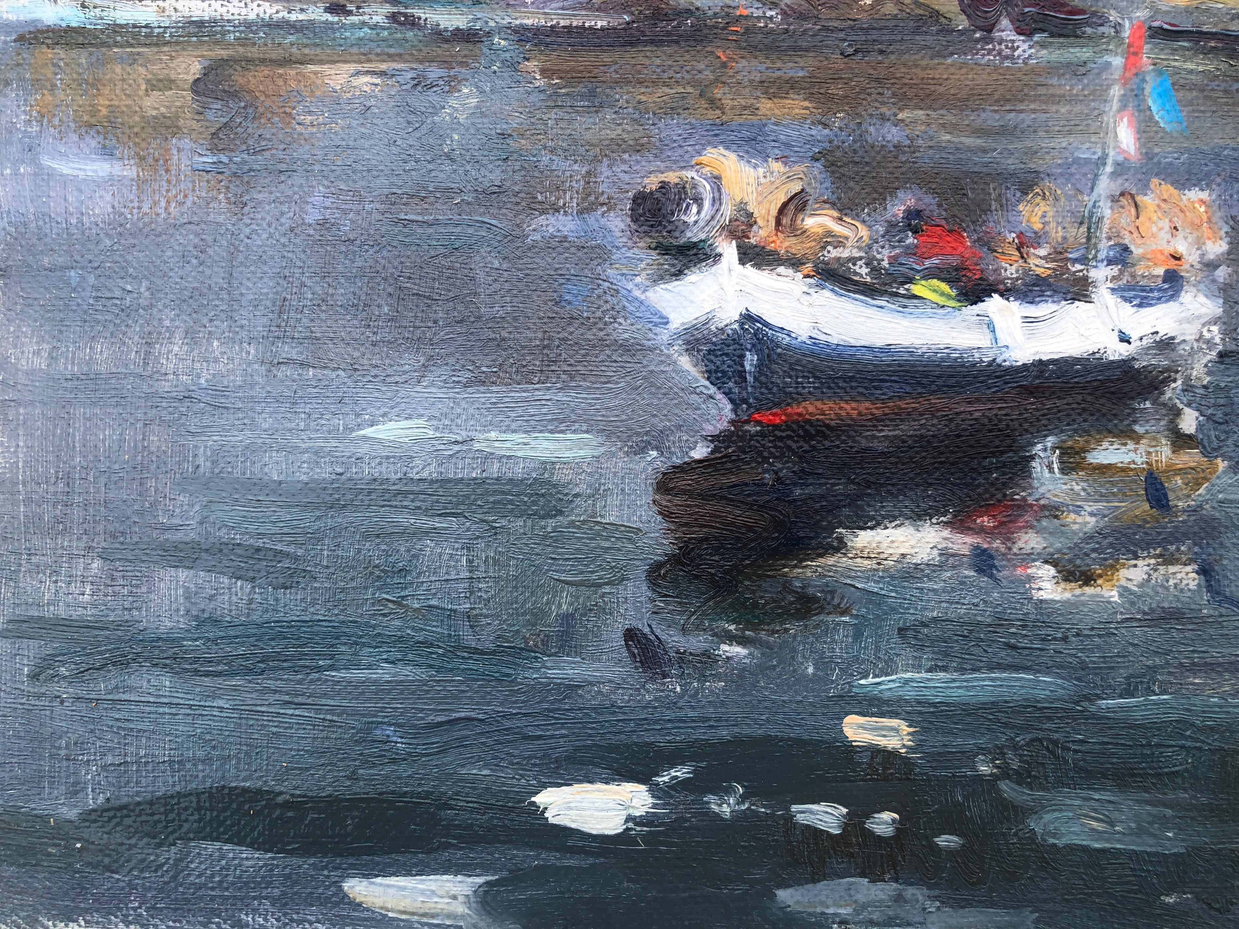 Espagne peinture à l'huile impresioniste paysage marin espagnol méditerranée en vente 2
