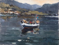 Spain impresionist oil painting spanish seascape mediterranean