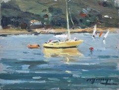Spain impresionist oil painting spanish seascape mediterranean