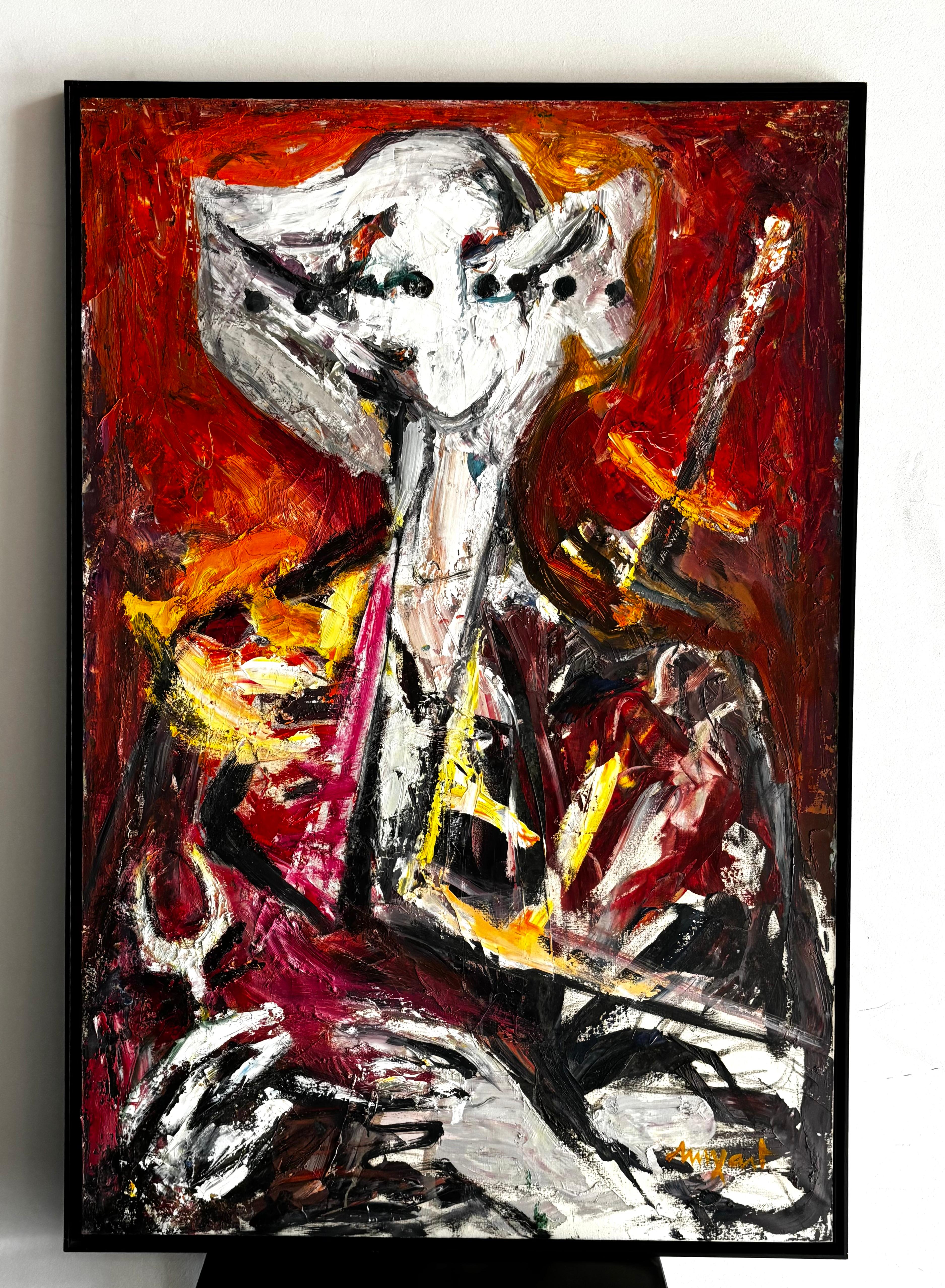El Vigilante Abstracto - Óleo sobre tela - 146 x 97 cm. - Painting by Jaume Muxart Domenech