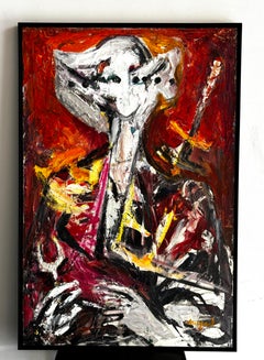 El Vigilante Abstracto - Óleo sobre tela - 146 x 97 cm.